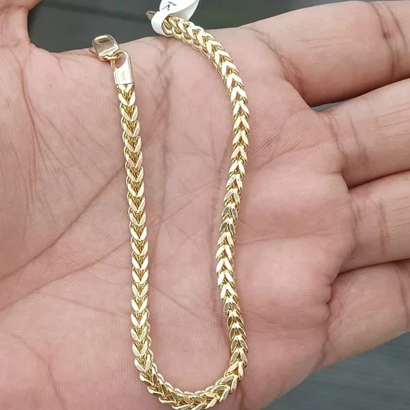 14kt Real Gold Franco Bracelet size 8 inches - Picture 2 of 8